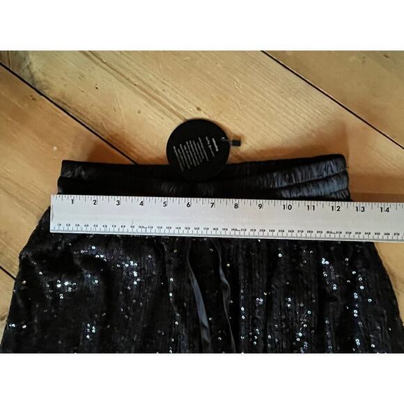 NWT! Mittoshop Women's Sequin Black Pull On Pants. Drawstring. Sz Small. Jogger - Picture 6 of 7